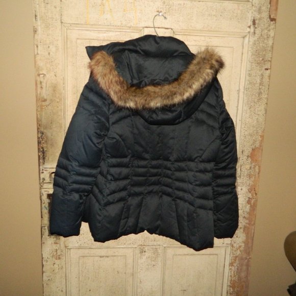 Calvin Klein Duck Down Hooded Puffer Coat Jacket Size Large - Picture 6 of 6
